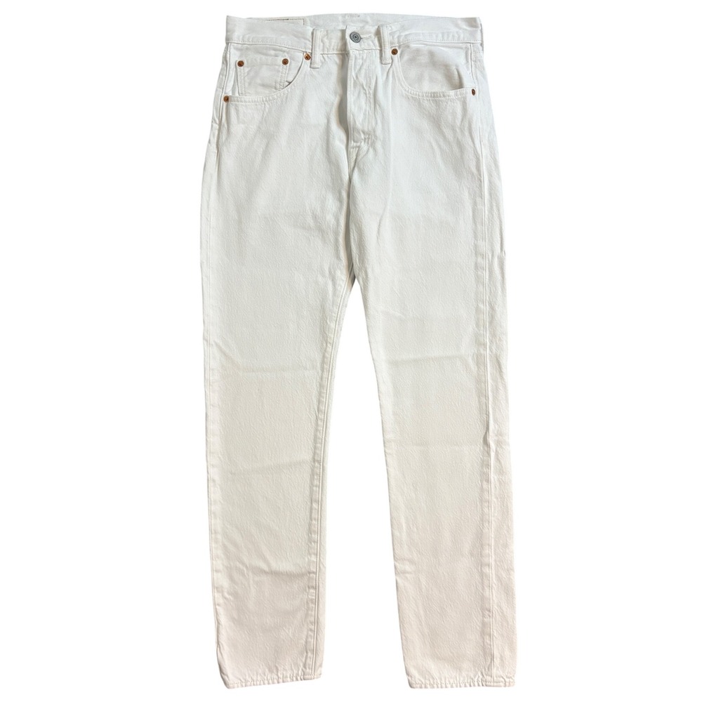 Levi's 501 CT Jeans Mens W29 L32 White Custom Tapered Button Fly 100% Cotton